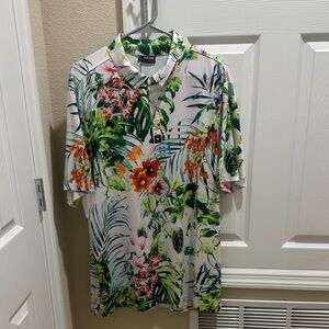 Floral Print Bad Birdie Golf Polo
